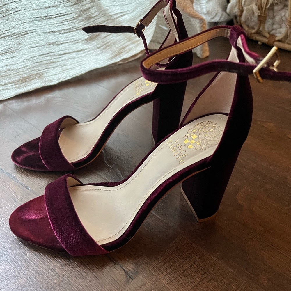 Vince Camuto Malissa Block Heel Velvet Dress Sandal